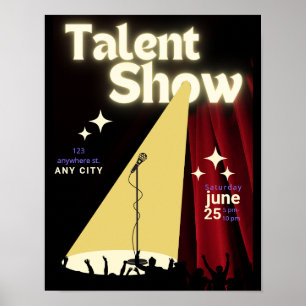 Talent Show FLyer, Show Flyer, Talent Contest Poster