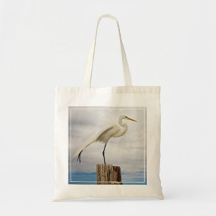 Talented Egret   Fort Myers Beach, Florida Tote Bag