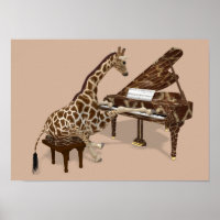 Talented Giraffe Plays Grand Piano