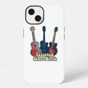 Talented since birth. retro colorful guitars iPhone 13 case