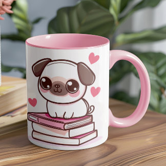 Tales And Tails Make My Day - Dog And Books Mug