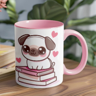 Tales And Tails Make My Day - Dog And Books Photo Mug