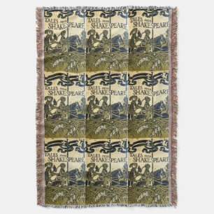 "Tales from Shakespeare" Vintage Book Cover Throw Blanket