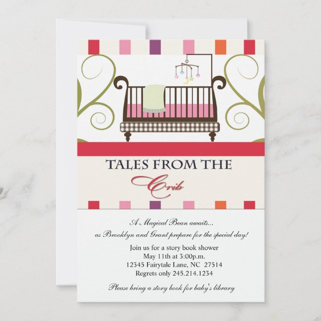 Tales from the Crib Storybook Shower Invitation (Front)