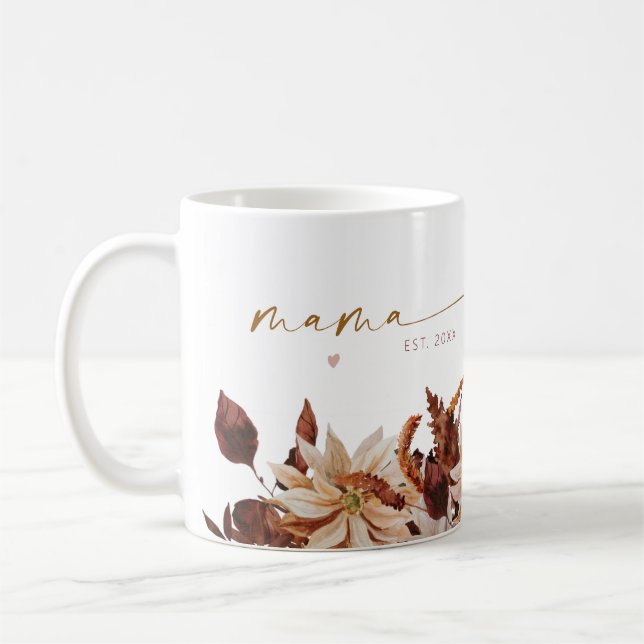 TALIA Bohemian Floral Mama Established Coffee Mug (Left)