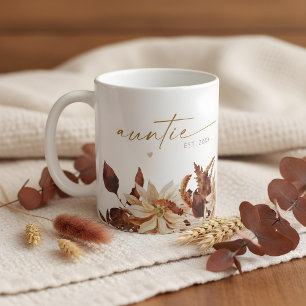 TALIA Bohemian Terracotta Floral Auntie Est. Coffee Mug