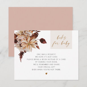 TALIA Bohemian Terracotta Floral Books for Baby Invitation