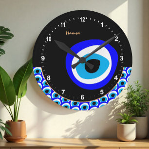 Talisman & Evil Eye Amulet, Turkish / Arabic Round Clock