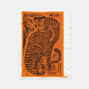 Talismanic Tiger – Traditional Oriental Art Sticke Fleece Blanket