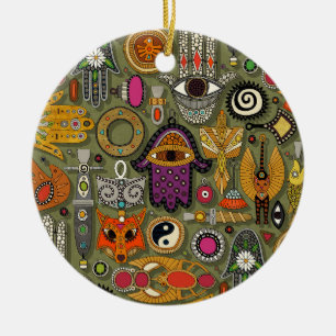 talismans moss ceramic ornament