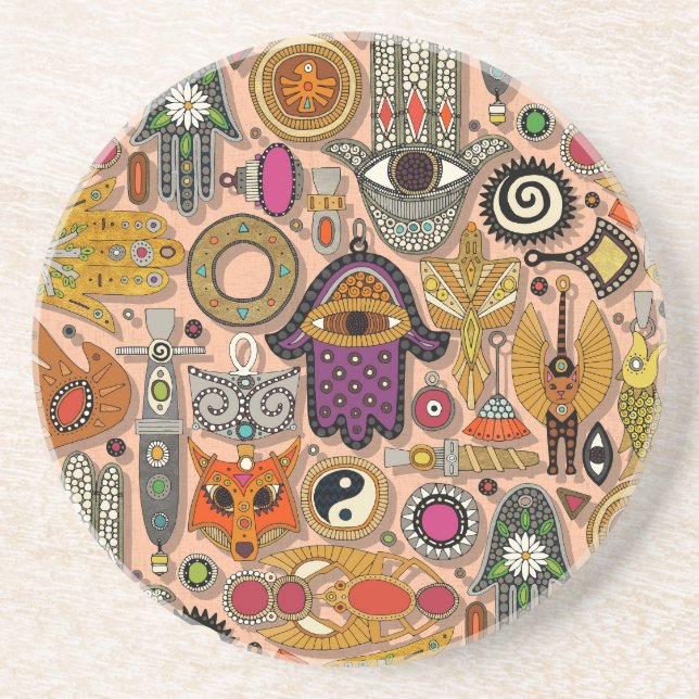 talismans peach fuzz coaster (Front)