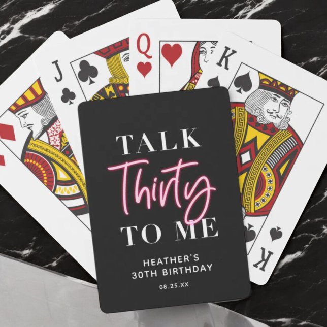Talk 30 To Me 30th Birthday Party Favours Playing Cards (Creator Uploaded)