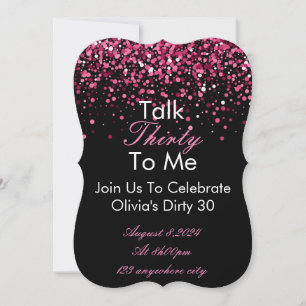 Talk 30 To Me Birthday Invitation Card
