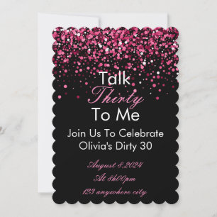 Talk 30 To Me Birthday Invitation Card