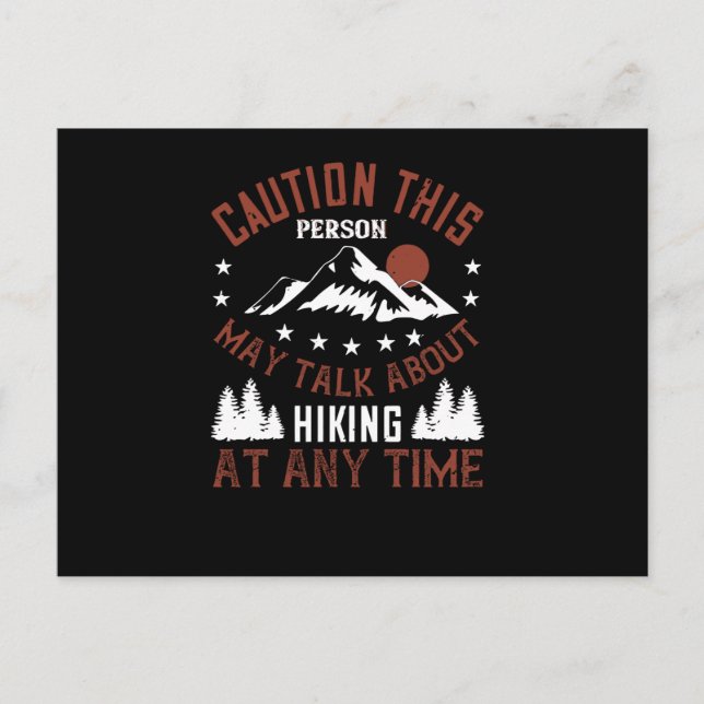 Talk About hiking at any Time Postcard (Front)