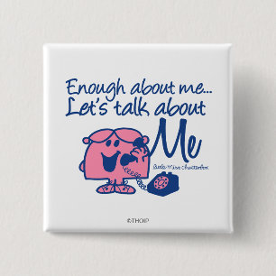 Talk About Little Miss Chatterbox 15 Cm Square Badge