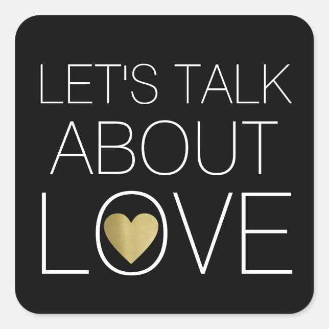 talk about love, wedding  square sticker (Front)