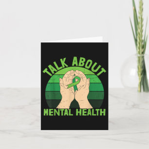 Talk About Mental Health Awareness Retro Vintage, Card