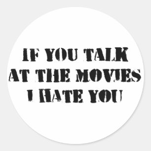 TALK AT THE MOVIES sticker