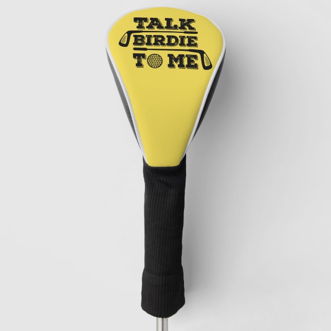 Talk Birdie To Me - Funny Golf Golfer Golfing Gift Golf Head Cover (Front)