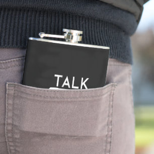 Talk Birdie To Me Funny Golf Golfer Golfing Hip Flask