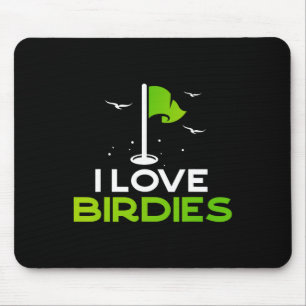 Talk Birdie To Me Funny Golf Pun Gift I Love Birdi Mouse Pad