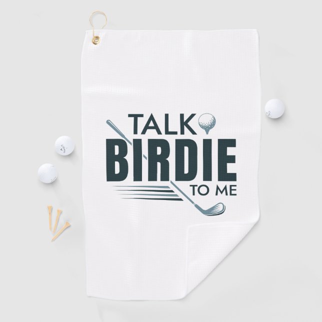 Talk Birdie To Me Golf Towel (InSitu)