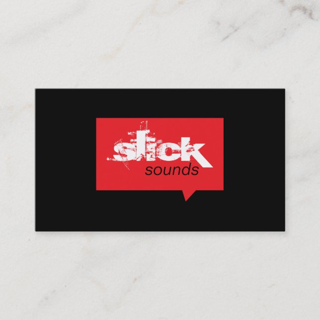 Talk Box Red Business Card (Front)
