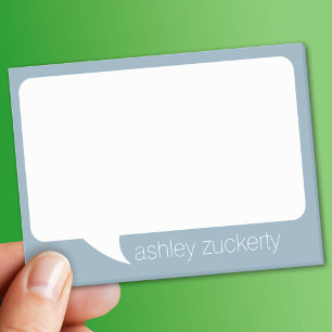 Talk Bubble Custom Name and PICK blue colour Post-it Notes