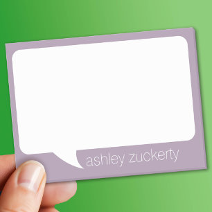 Talk Bubble Custom Name and PICK purple colour Post-it Notes