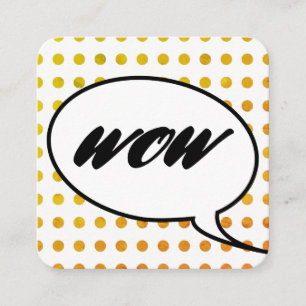 Talk Bubble / Dot Pattern Square Business Card