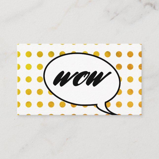 Talk Bubble / Dots Square Business Card (Front)