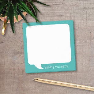 Talk Bubble Personalised Name - CAN EDIT COLOR Post-it Notes
