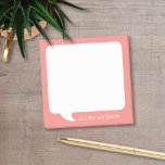 Talk Bubble Personalised Name - CAN EDIT COLOR Post-it Notes<br><div class="desc">A delightful cartoon design for you to send messages. If you need to adjust the artwork,  click on the customise it button and make changes.</div>