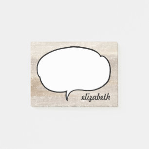 Talk Bubble Personalised Name Post-it Notes