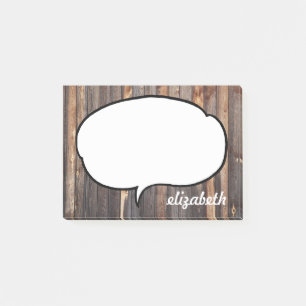 Talk Bubble Personalized Name Post-it Notes