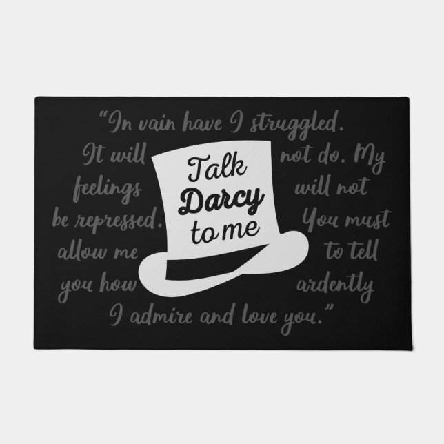 Talk Darcy To Me II Doormat (Front)