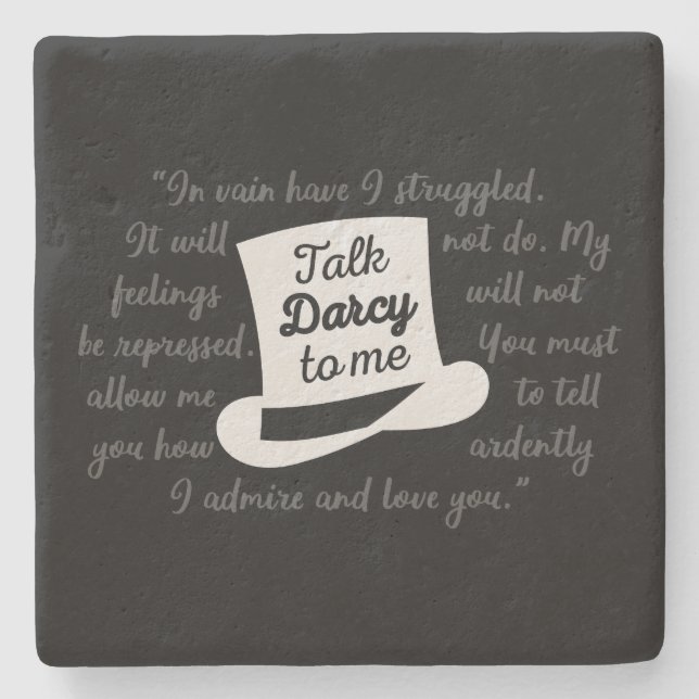 Talk Darcy To Me II Stone Coaster (Front)