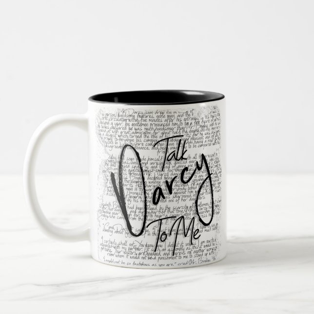 Talk Darcy To Me Two-Tone Coffee Mug (Left)