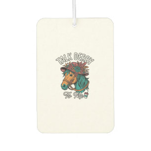 Talk Derby Horse Vintage Engraving Design Car Air Freshener