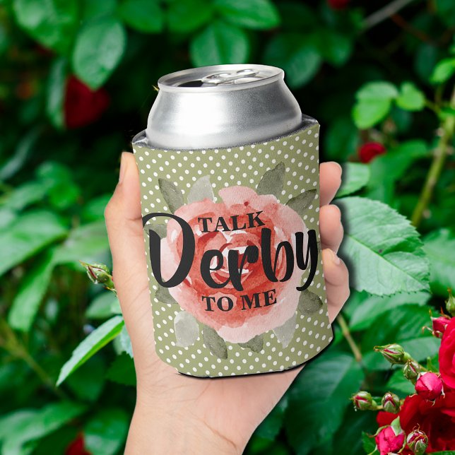 Talk Derby to Me Floral Can Cooler (Talk Derby to Me Floral Can Coolers)