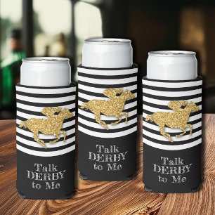 Talk Derby to Me Gold Racehorse Seltzer Can Cooler