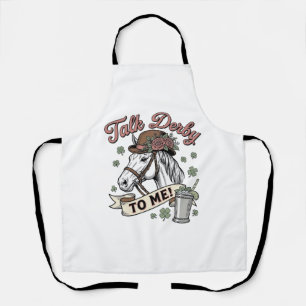 Talk Derby To Me Horse Mint Julep Vintage Shirt_1 Apron