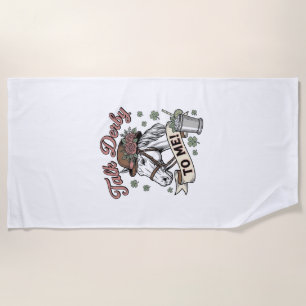 Talk Derby To Me Horse Mint Julep Vintage Shirt_1 Beach Towel