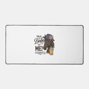 Talk Derby to Me Horse Vintage Engraving Shirt_1 Desk Mat