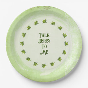 Talk Derby To Me Mint Julep Green Customisable Paper Plate