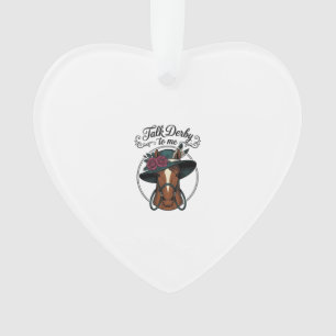 Talk Derby To Me Vintage Horse Hat Design Ornament