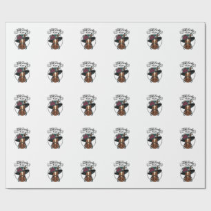 Talk Derby To Me Vintage Horse Hat Design Wrapping Paper