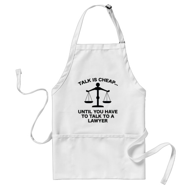Talk Is Cheap Standard Apron (Front)