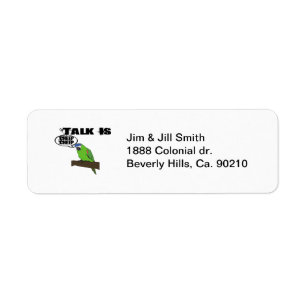 Talk Is Cheep Cheep Return Address Label